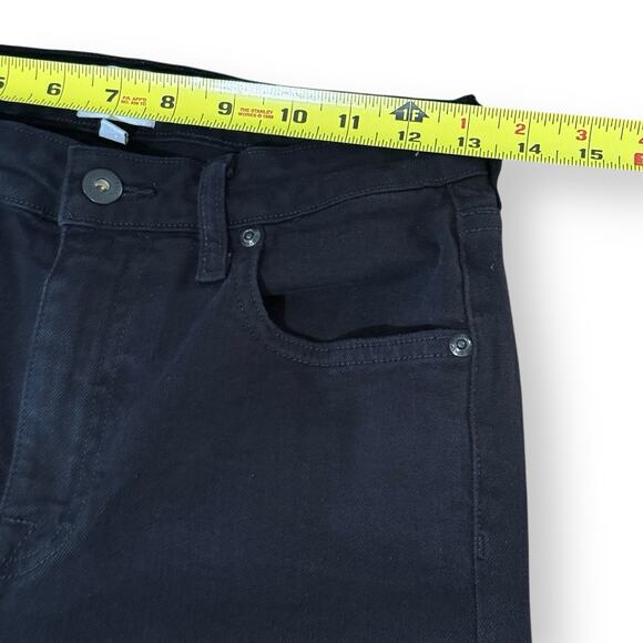 Jonathan Simkhai Black River High Rise Raw Hem Straight Leg Ankle Jeans Size 27 - Picture 8 of 10